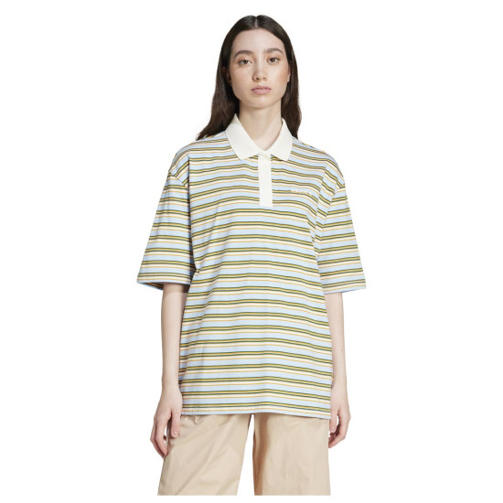 Adidas Γυναικεία κοντομάνικη μπλούζα '80s Oversized Stripe Polo Shirt